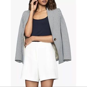 Reiss Carley geometric-print stretch-cotton blazer